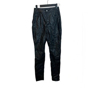 H&M Divided Black Faux Leather Skinny Pants